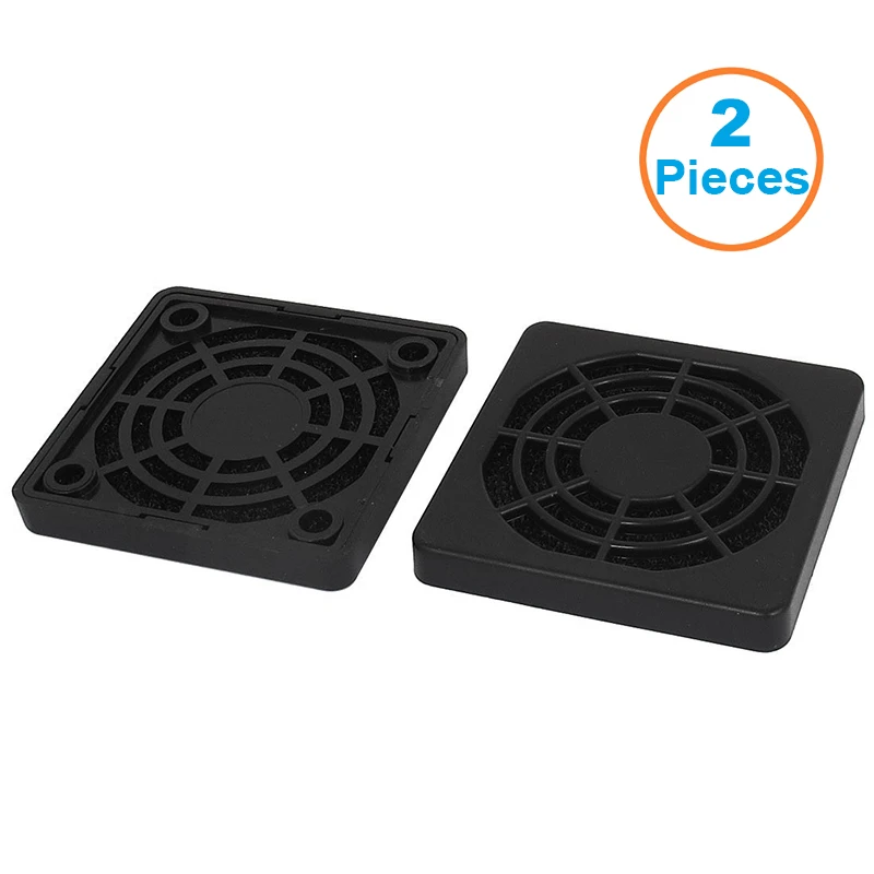 2pcs/lot 5CM Computer Guard Black Plastic Dustproof Dust Filterable 50mm PC Case Fan Cooler Filter Cover,55x55x7mm