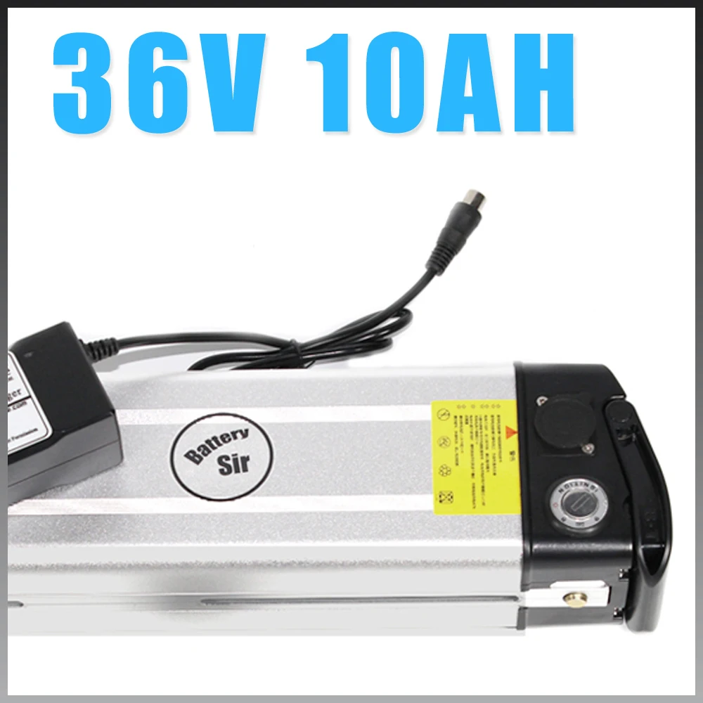 36v 10ah Silver fish electric bike battery 36V Electric bicycle lithium battery for 500w ebike