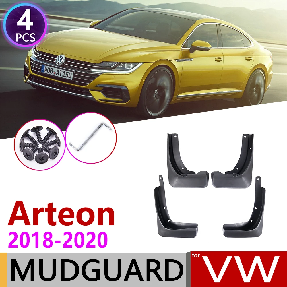 4 PCS for Volkswagen VW Arteon 2018 2019 2020 Front Rear Car Mudflap Fender Mud Flaps Guard Splash Flap Mudguards Accessories