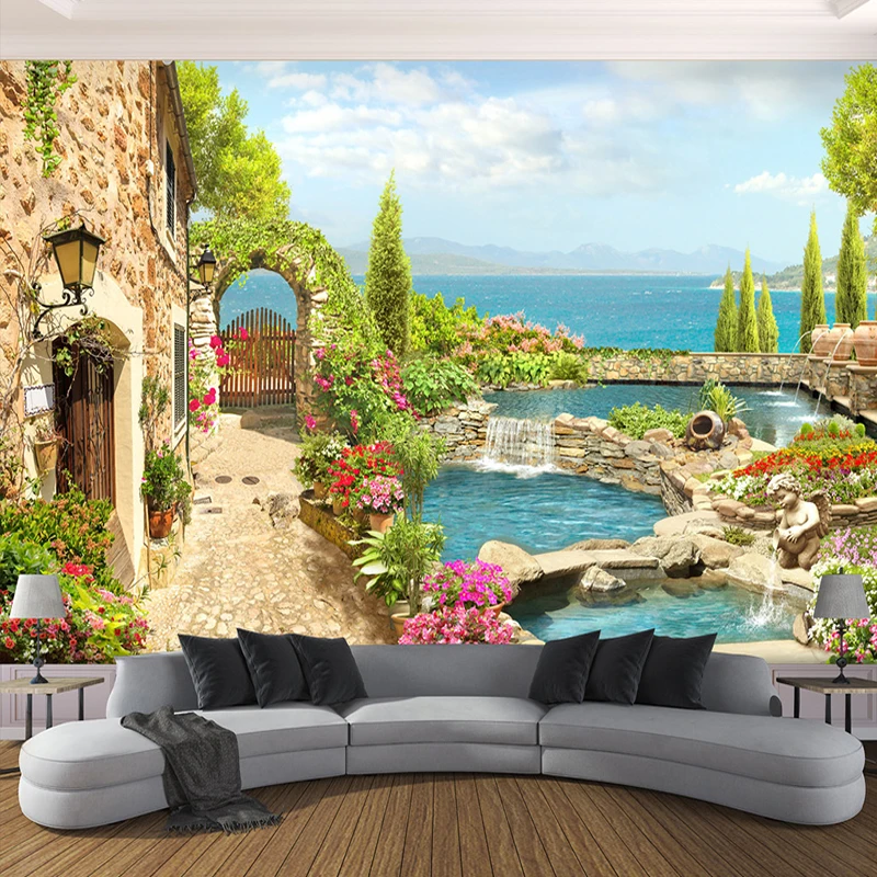 High Quality Custom 3D Photo Wallpaper For Bedroom Garden Landscape TV Background Wall Painting Home Decor Living Room Change