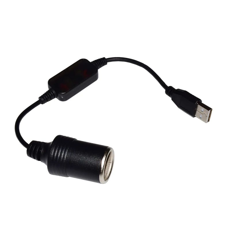 2A USB Port to 12V Car Cigarette Lighter Socket Female Wire Converter Adapter Wired Controller For DVR Electronic Charger