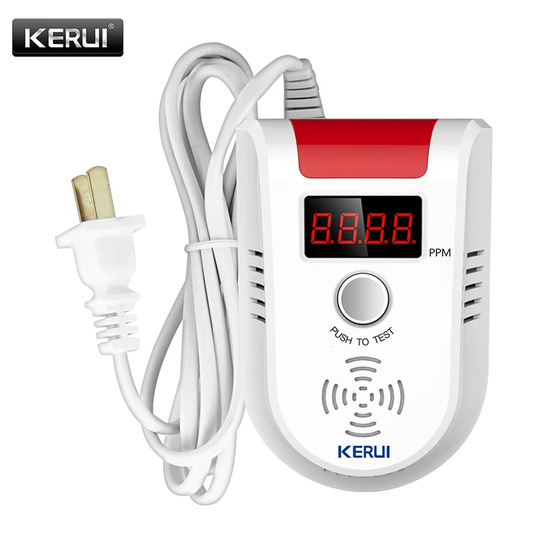 KERUI-Detector de Gas GD13, alarma de Gas LPG con pantalla LED, Sensor inteligente inalámbrico por voz, Sensor de detección automática, sistema de