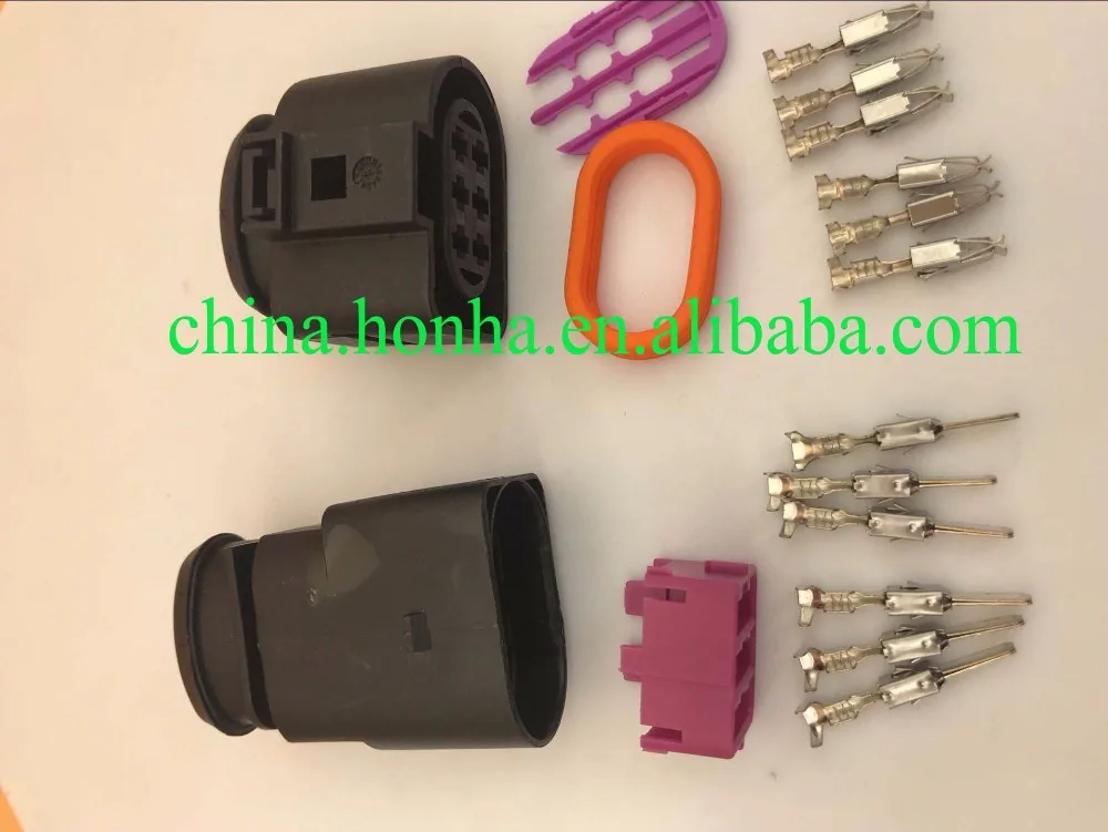 2/4/10Sets/lot 6 Pin/Way 3.5 Auto Female Male LSU 4.2 Oxygen Sensor Connector Plug  1J0973733 1J0973833