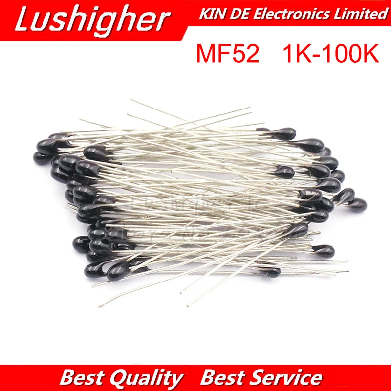 

500pcs MF52AT MF52 B 3950 NTC Thermistor Thermal Resistor 5% 1K 2K 3K 4.7K 5K 10K 20K 47K 50K 100K