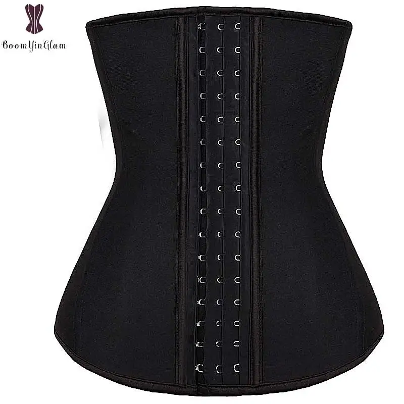 

Latex Waist Trainer Steel Boned Underbust Waist Cincher Solid Underbust Corset Plus Size Women Daily Wear Bustier Rubber Corsets