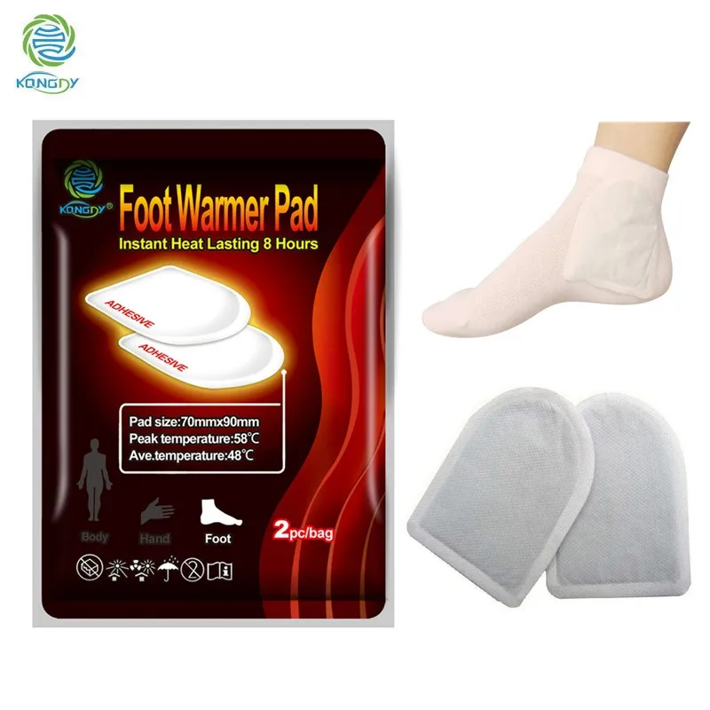 KONGDY Heat Patch 6 Pieces=3 Bags Self Heated Body Warmer Stick Lasting Heat Patch Keep Hand Feet Foot Warm Paste Foot Insole