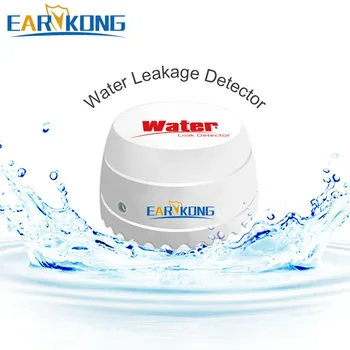 Detector de fugas de agua inalámbrico de 433MHz para seguridad del hogar sistema de alarma Wifi/GSM Sensor de agua alarma Detector de intrusión