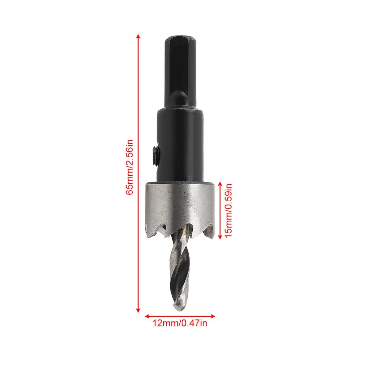 Bor Pisau Gergaji Lubang HSS Presisi Tinggi 12Mm untuk Bor Pistol/Bangku/Magnetik/Pistol Udara