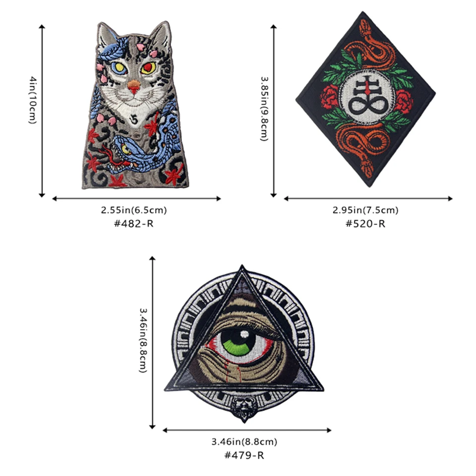 Embird Embroidered Military Patch Jacket Animals Ceo-Friendly Handmade 3D Iron On Badge