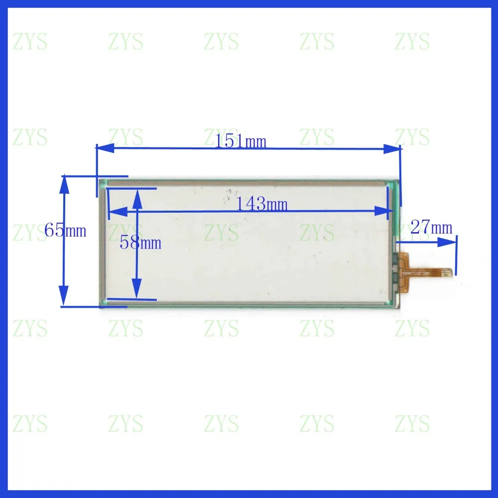 ZhiYuSun TR4060F compatible 6inch 151mm*65mm 4 line touch screen panel  Sensor glass  for GPS CAR