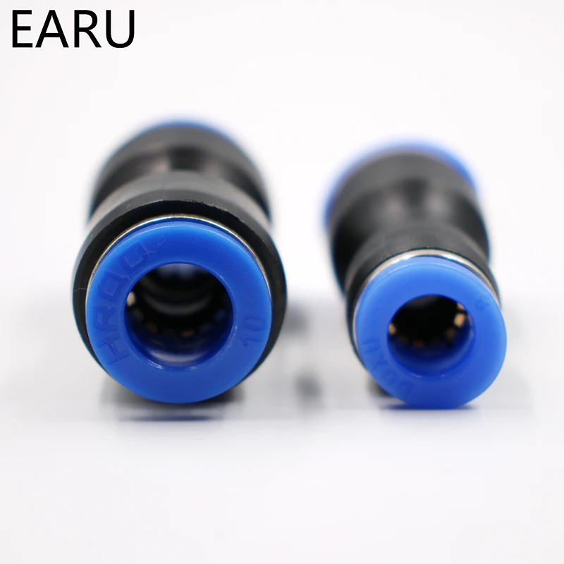 5PCS PG4-6 4-8 6-8 6-10 8-10 8-12 10-12mm  Straight Union Reducer Fitting Pneumatic Push to Connect Air Connector Socket Plug