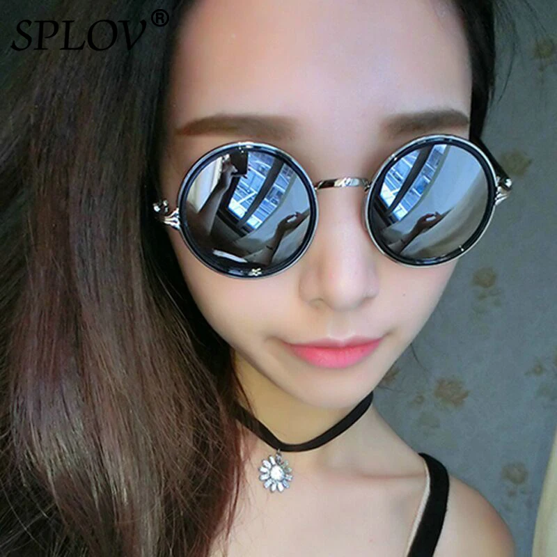 SPLOV Classic New Arrived Round Sunglasses Men Women Vintage Colorful Sun Glasses Brand Designer Metal Eyewear Occhiali Da Sole