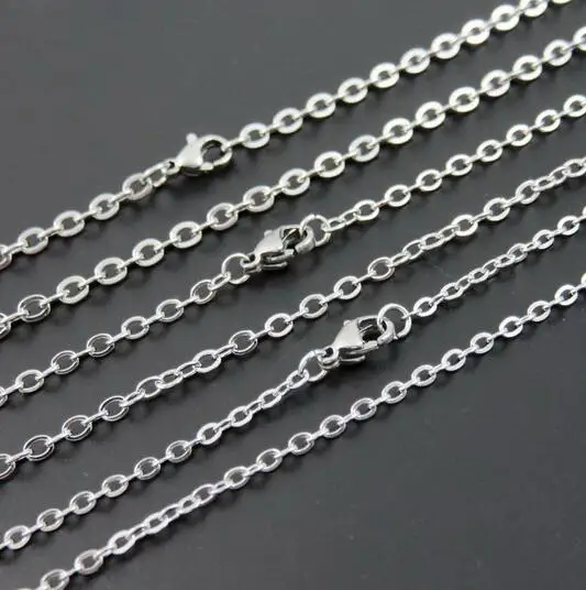 in bulk A dozen of 12pcs   Strong Link Chain Stainless steel Women Necklace Thin 2mm 18 inch / 20 inch