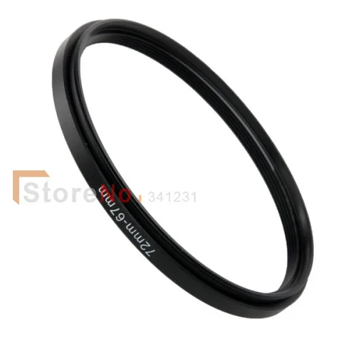 72 ملليمتر إلى 67 ملليمتر 72-67 ملليمتر معدن عدسة التنحي تصفية عدسة خاتم محول أسود مع عدد تتبع