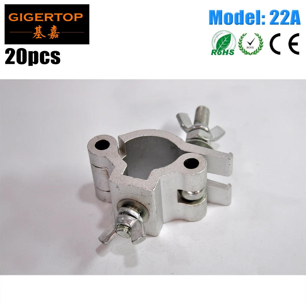 

20 Pack 22A 35-48mm Aluminum Hook Lighting O Clamp Truss Bar Stage Bracket Lights DJ 5CM Width Heavy Duty Hook 80kg Load