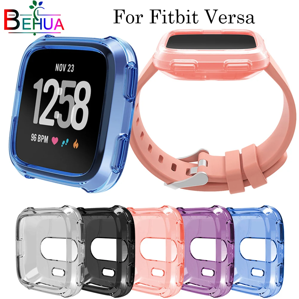 TPU Silicone Cover Case Watch Casing Guard Protector For Fitbit Versa Smart watch Accessories