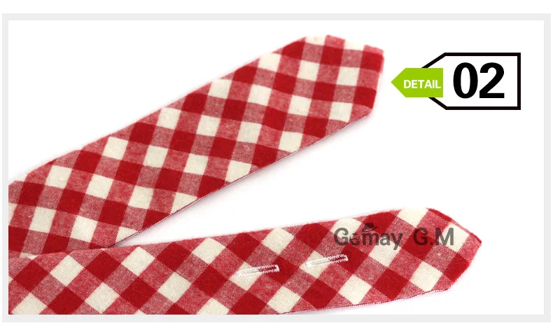 Newest Plaid 100% Cotton Ties for Men 5.0 width Skinny Neckties High Quality Adult Slim Neck Tie Free Shipping