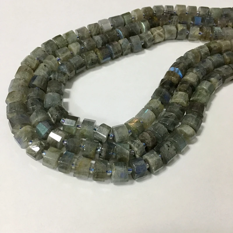 Wholesale 3 Strands/lot Natural Labradorite Gem Beads,8mm Faceted Roundel Wheel Beads,Cutting Bead for Jewelry,16