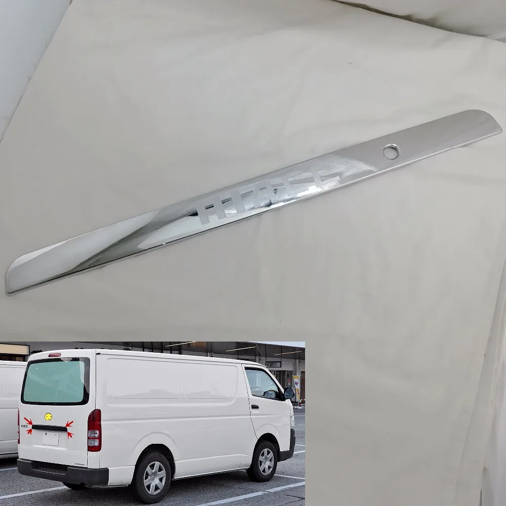 Trunk Lid Cover Car Rear Trunk Lid Cover Trim Rear Door Trim Fit For Hiace 2008 2012 2014 Abs Chrome 1pce Per Set