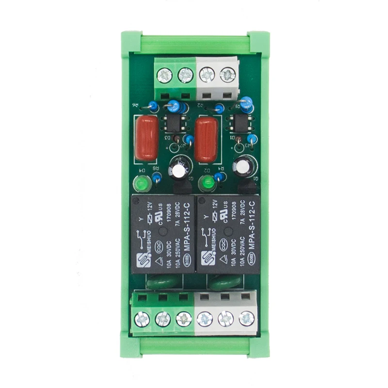 2 channel T73 AC 220V DIN Rail Mount Relay Module