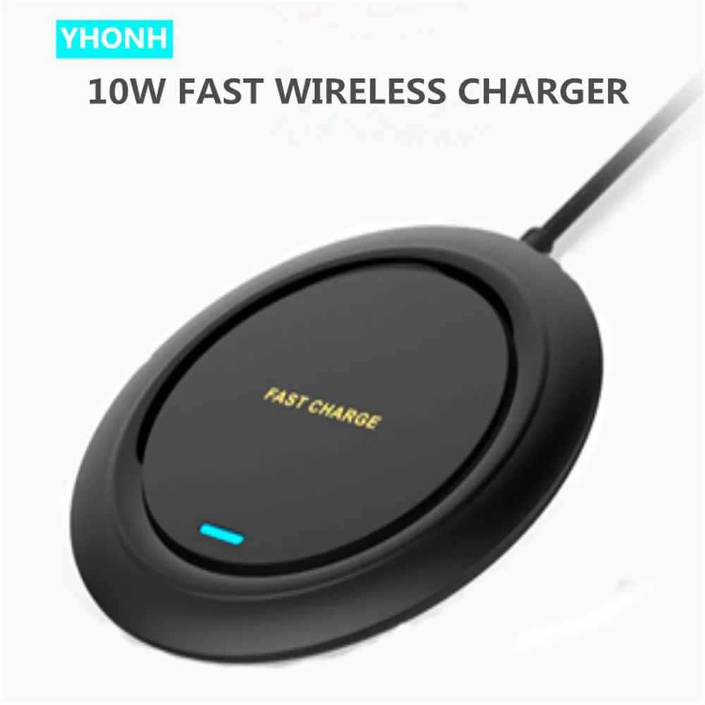 YHONH 10W Fast Round Charging Compatible with iPhone 8/8 Plus/X/XS/XR/XS MAX,Samsung Galaxy and All QI-Enabled Smartphone