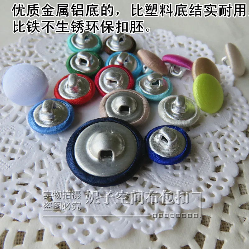 40 pieces/lot Cashmere Sweater Satin Fabric Covered Buttons Silk Dress Silk Manual Button Accessories Handmade DIY