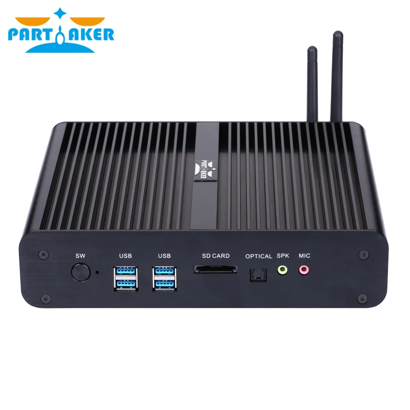 Причастник B2 Windows Mini PC i7 Barebone HTPC Безвентиляторный Компьютер Broadwell 5Gen Core i7 4500U с 300 м Wifi