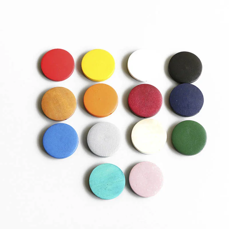 20pcs 15/20/25/30mm Wood Beads  for DIY Jewelry Making Flat Round Spacer with Hole Beading Earring Charms Pendants Accessories