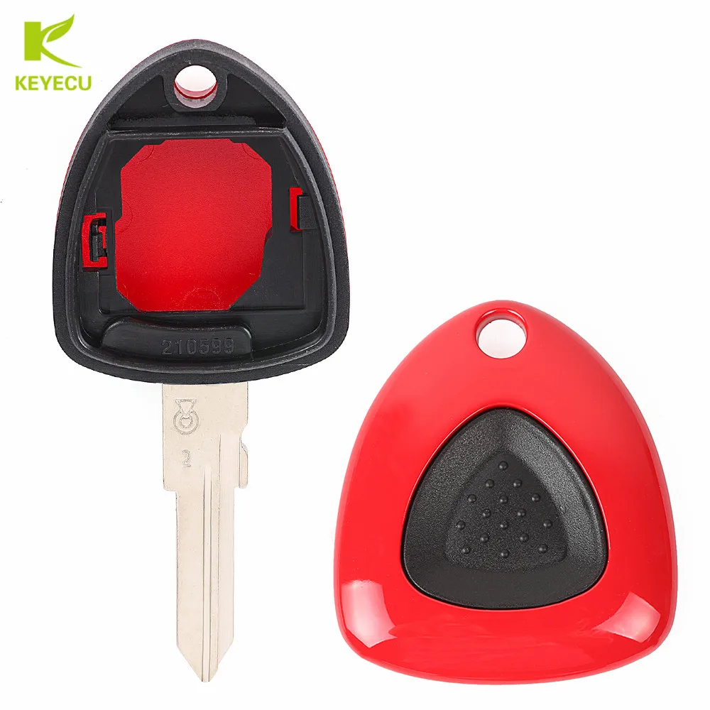 KEYECU New Replacement Remote Key Shell Case Fob 1 /3 Butttn for Ferrari F430 Uncut Blade Without Logo