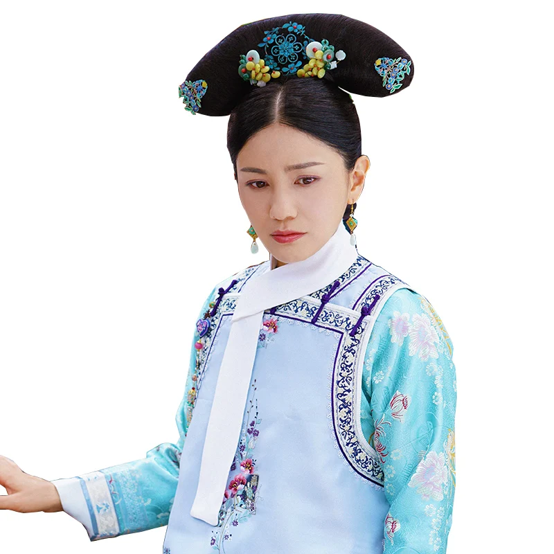 HuKe ChunHui Imperial Consort Qing Princess Embroidery Costume female for Latest TV Play RuYi's Royal Love in the Palace