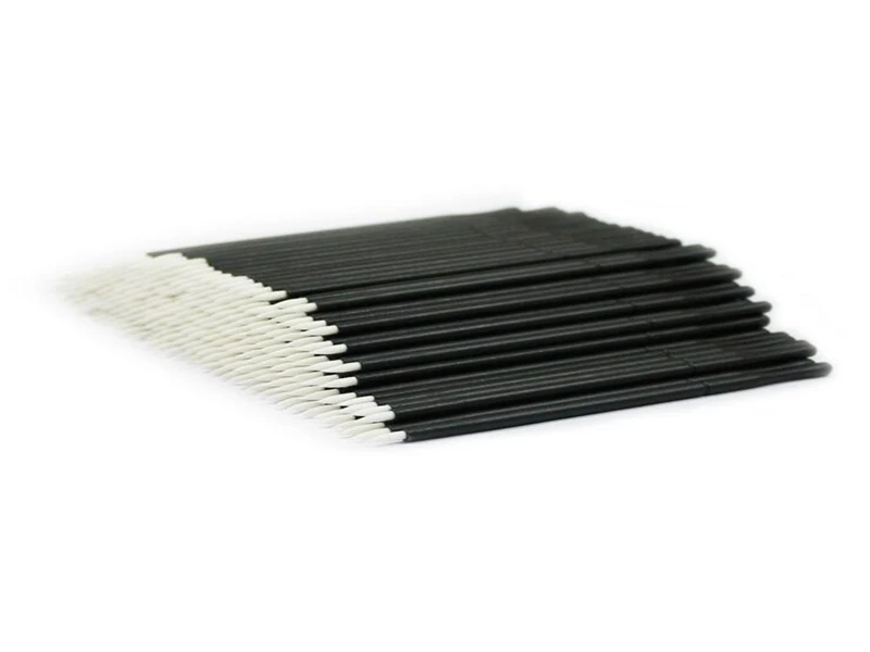 Hot 2000 Pieces Wholesale Black Handle Golden Brush Fiber Disposable Liquid Eye Liner Brush Cosmetic Makeup Tools