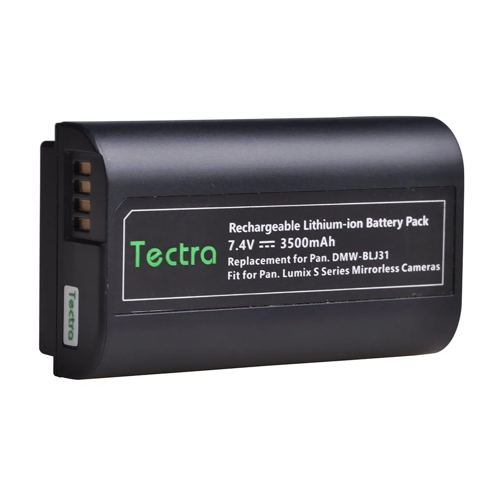 Tectra 3500mAh 1PCS DMW-BLJ31 DMWBLJ3 BLJ31 Li-ion Battery for Panasonic LUMIX S1, S1R, S1H Mirrorless Cameras