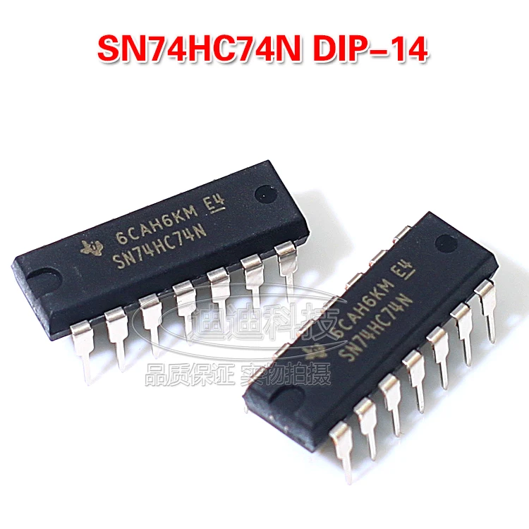 New original SN74HC74N DIP-14 band reset positive trigger double D flip-flop