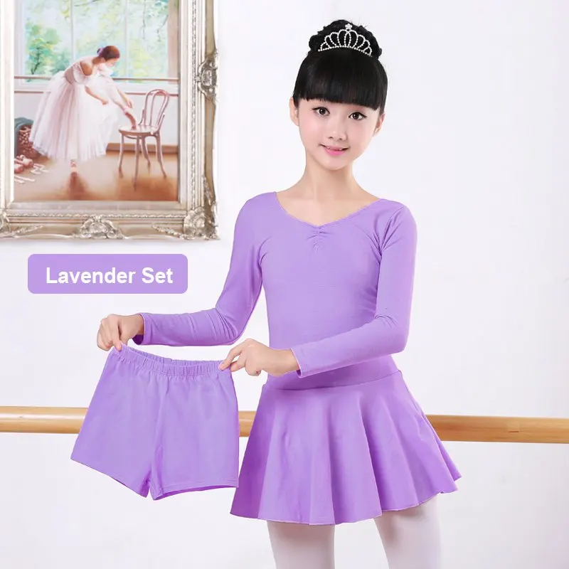 High Quality Cotton Separate Shorts Dance Ballet Suit Children Girls Gymnastics Ballet Dance Dress Kids Dancewear