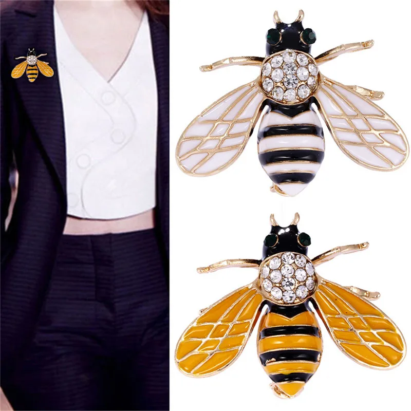 Cute Enamel Bee Brooches For Women Men Fly Insect Brooch Pins Scarf Dress Lapel Pin Suit Decorations Jewelry