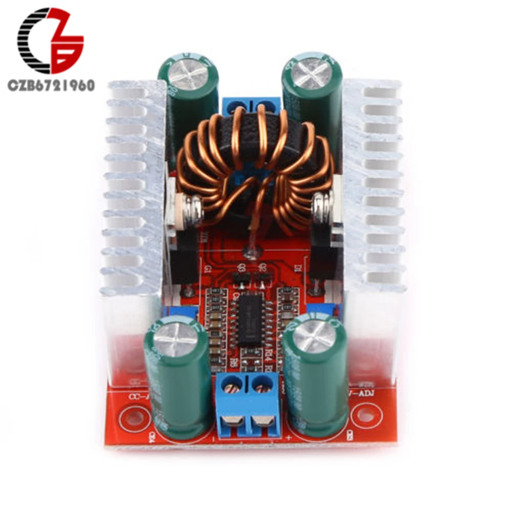 400W 15A DC-DC Boost Converter Step Up Power Transformer Supply Voltage Regulator Constant Power Heat Sink 8.5V-50V to 10-60V