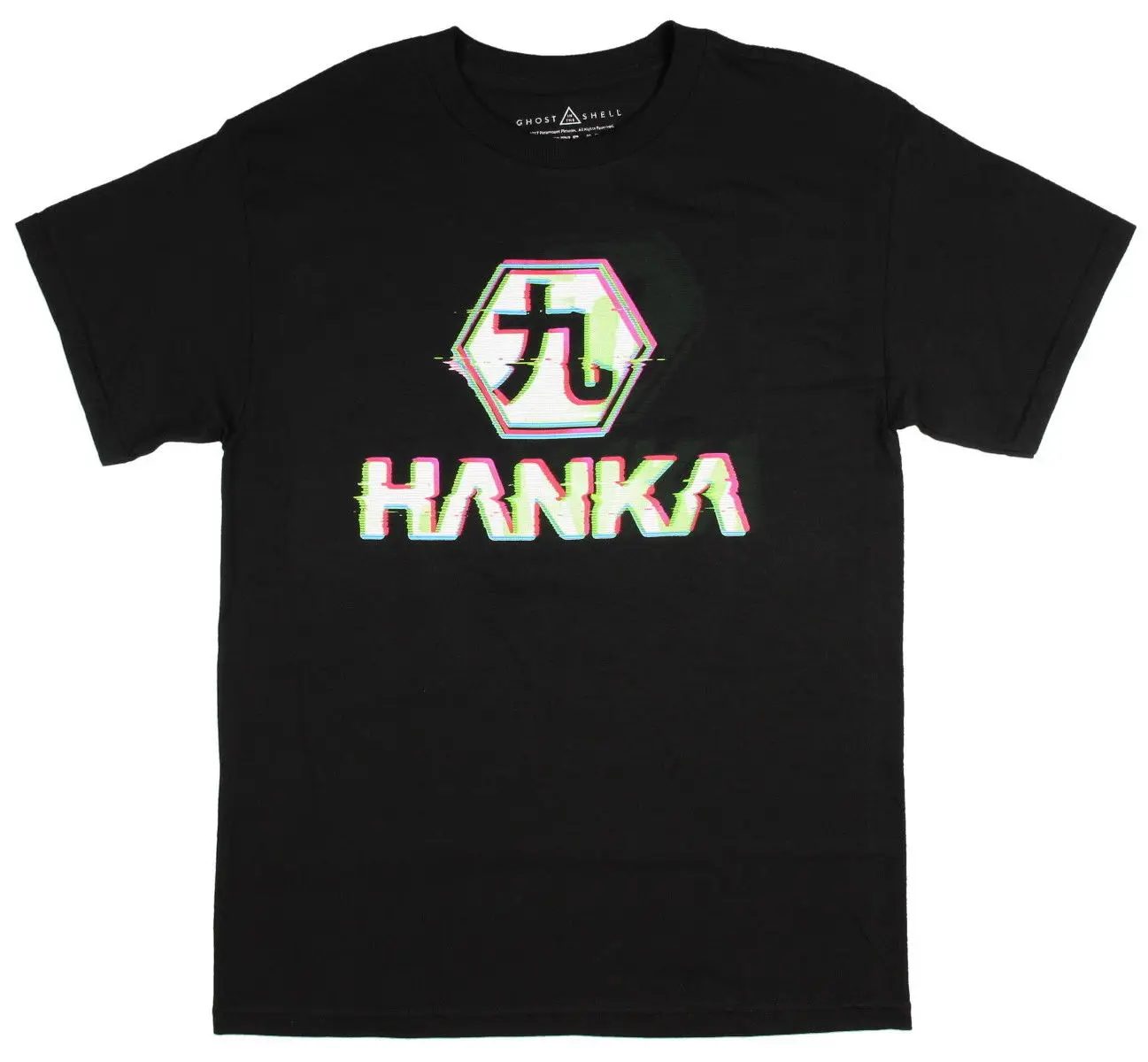 Camiseta con estampado de letras para hombre, ropa informal con estampado de fantasma en La Concha, Hanka Robotics, Seinen japonés, Manga