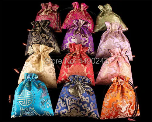 

Wholesale 15x18 cm Mix Color Chinese Style Embroider Jewelry Bags,Sold by Lot,10 Pcs each Lot