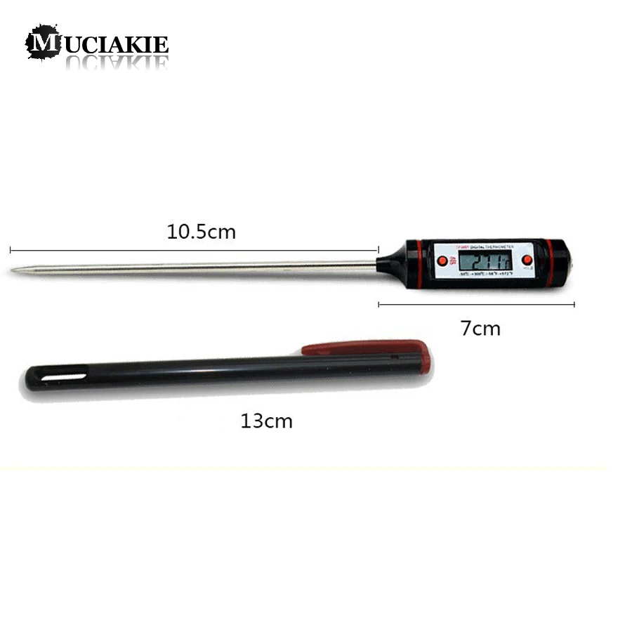 MUCIAKIE 1PC Hot Sale Digital Cooking Thermometer Food Probe Meat Kitchen BBQ Selectable Sensor Gauge Heat Indicator