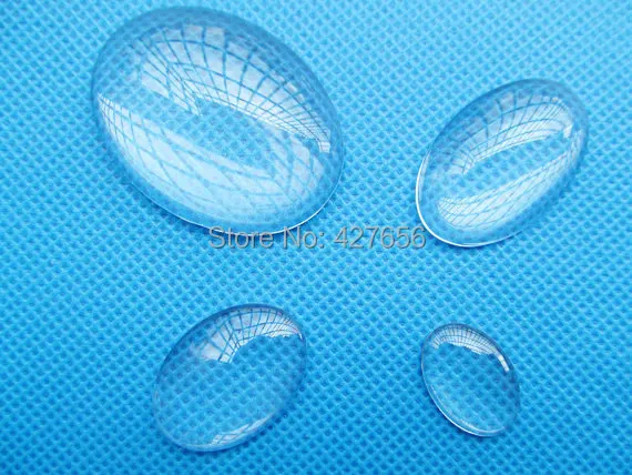 30pcs Good Quality 13MMX18MM Oval Clear/ Transparent Glass Cabochons/Cover Cabs,Pendants Domed for Photos,Cabochons, or Art