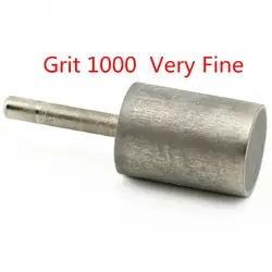 16-25mm Grit 1000 Cylinder Diamond Grinding Head Cylindrical Rotary Bits Jade ILOVETOOL