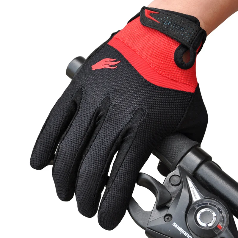 FIRELION Outdoor Full finger Gel Touch Screen Cycling Gloves Off Road Dirt Mountain Bike Bicycle MTB DH Downhill Motocross Glove