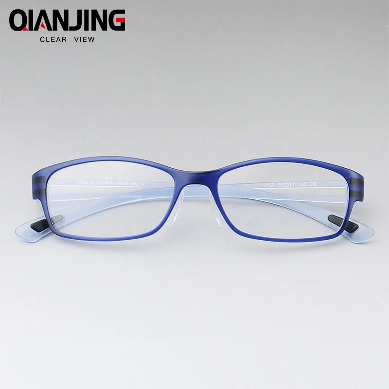 

QJ Ultra-light import TR carbon fiber memory full frame glasses frame with myopia flat light gradient color lens men and women
