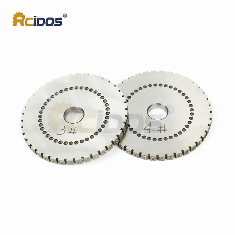 RCIDOS Character plate wheel for YL-360 Manual nameplate marking machine,2/2.5/3/4/5/6mm Solid/Dotted style available,1pcs price