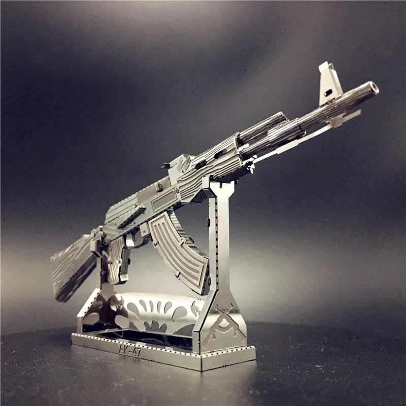 DIY 3D Metal Puzzle Assembly Gun Toy Creative and Interesting Gift for Friend Military Wind Puzzle