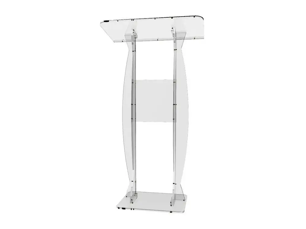 Fixture Displays Fixture Displays Podium Clear Ghost Acrylic Lectern or Pulpit  Easy Assembly Required plexiglass