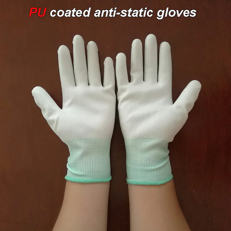 PU coating Anti-static gloves 3-color model high quality Anti-static gloves Non-slip Wear resistant dust-proof Working gloves