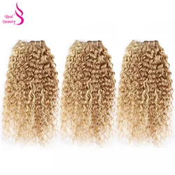 Real Beauty Ombre  Brazilian Water Wave Hair Weave s P27/613 Highlight Hair Bundl Remy 40Gram Honey Blond Mixed With 60Grams #27