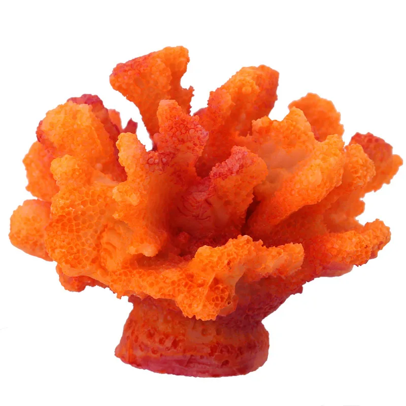 Fake Coral Underwater Decoration Ornament Artificial Resin Coral Plants  For Aquarium Fish Tank