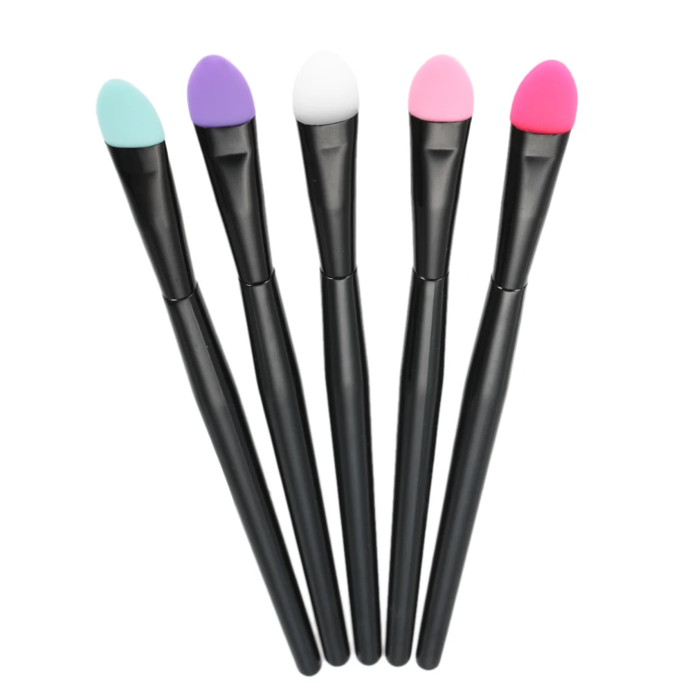 5Pcs Soft Silicone Head Eyeshadow Brush Silicone Head Eyeshadow Set Makeup Brush Pro Eye Shadow Make Up Cosmetic Brush Tools